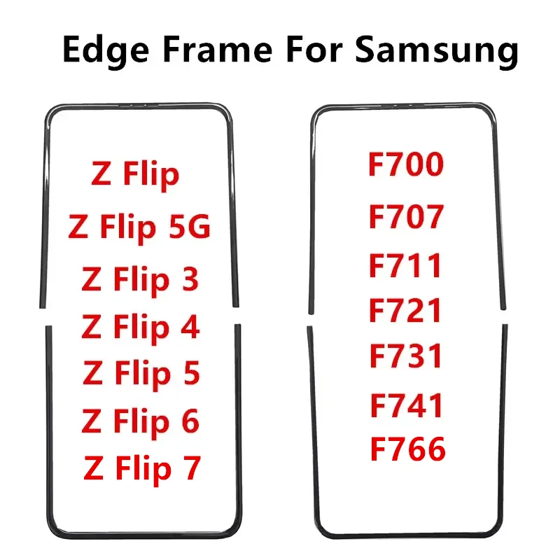 Edge Strips For Samsung Galaxy Z Flip 7 6 5 4 3 5G F741 F731 F721 F711 Middle Frame Stand Housing Bezel Replace Repair Parts