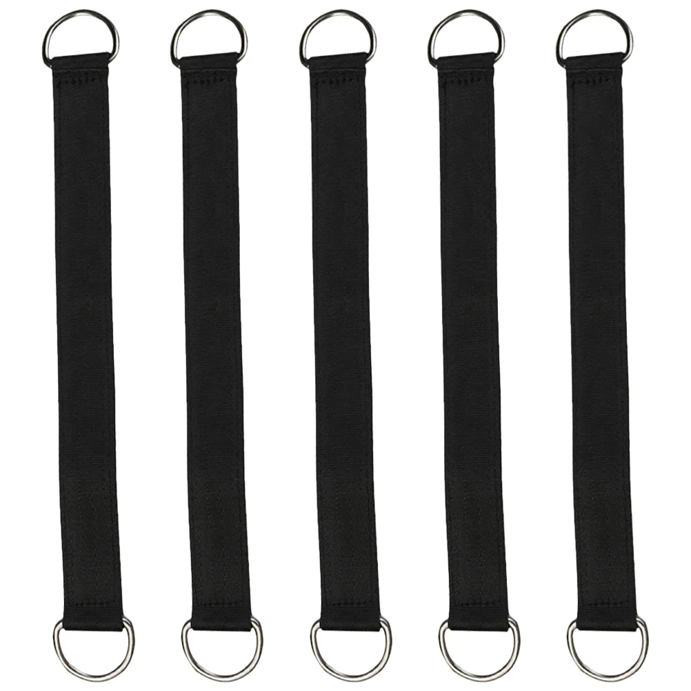 

5 Pcs Swing Connection Belt Hook Lanyard Chair Hanger Hammock Tree Hanging Strap Carabiner