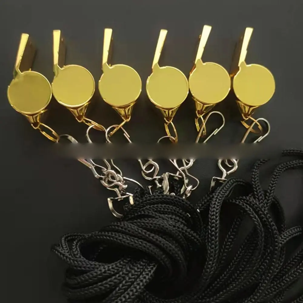 Metal Whistle 2pcs Referee Sport Whistles Rugby Party Training School Soccer Football Basketball Cheerleaders Cheer With Rope