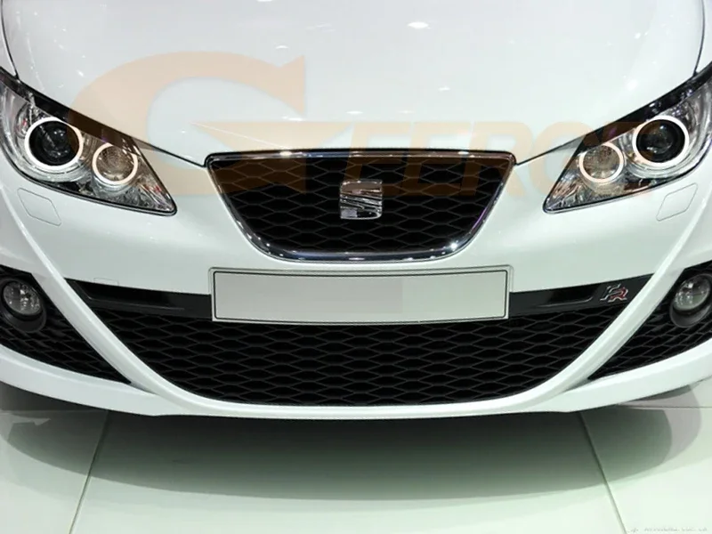 세아트 이비자 6J 6P Mk4 2008 2009 2010 2011용 우수한 초고휘도 A/W 스위치백 DRL 방향지시등 LED 엔젤 아이즈 키트 헤일로 링