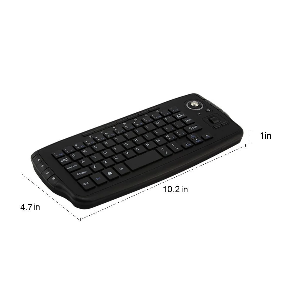 Rússia Espanha 2.4g Trackball Teclado sem Fio com Trackball e Scroll Wheel Mini Teclado Usb para Computador Portátil Computador Caixa de tv - Imagem 6
