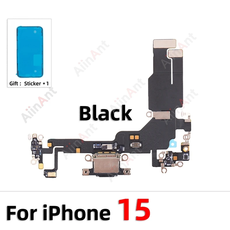 Enhanced Quick Charging Port Flex Cable with Sticker - Bottom USB Mic Board Dock Charger Connector