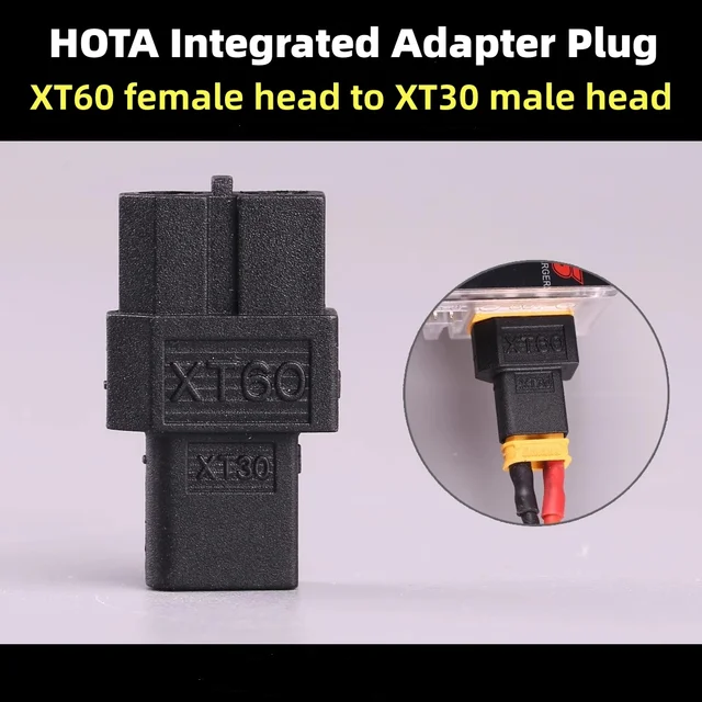 HOTA Integrated Adapter Plug XT60 Female Head to XT30 Male Head LiPo Battery Charging Adapter Plug 1
