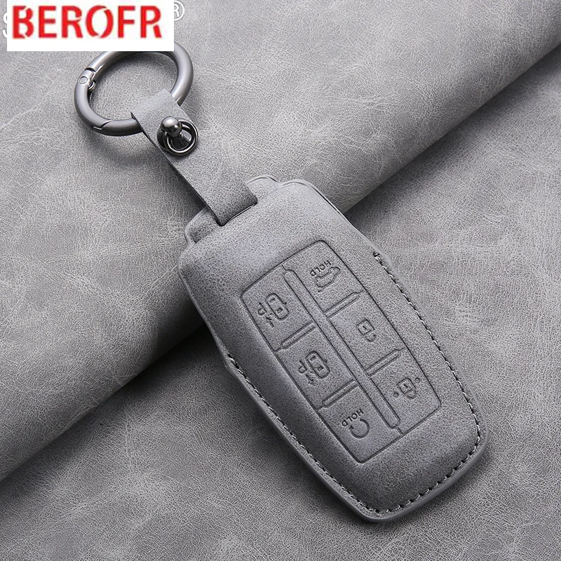 Car Key Case 6 Buttons for Hyundai Genesis G70 G80 G90 GV80 GV60 GV70 Smart Keyless Entry Remote Control Protect Shell Accessory