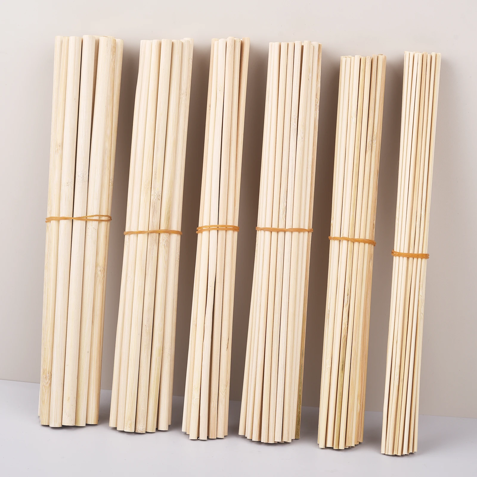 Round Wooden Bamboo Sticks DIY Handmade Craft Making Building Model Woodworking Supplies Tools 20-50pcs 30cm