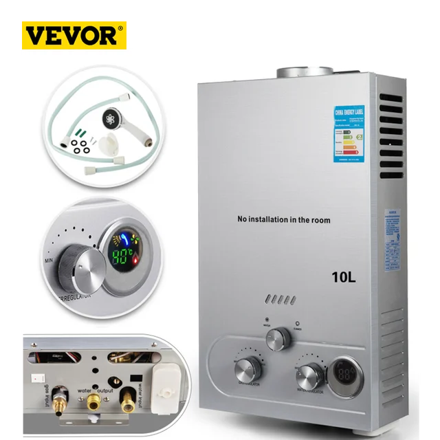 Water Heater Central Gas | Vevor Gas Water Heater | 10l Gas Water Heater |  Vevor Lpg - 10l - Aliexpress