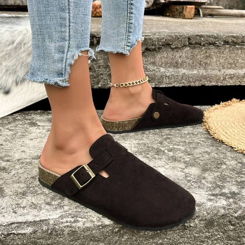 Cork Footbed Clogs for Women Men Fashion Leather Mules Comfort Potato Shoes with Arch Support Indoor Outdoor Flat Slides 6