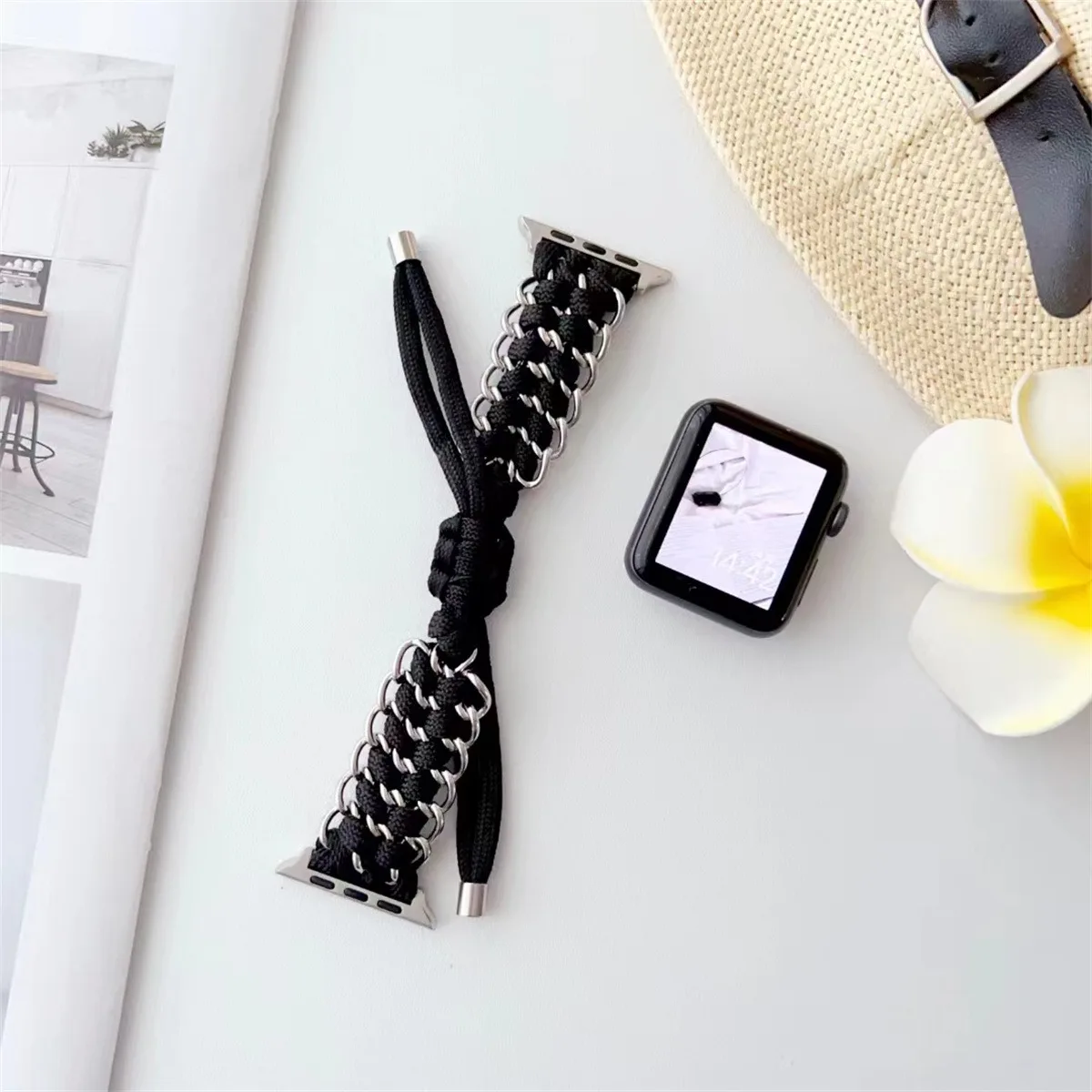 Cinturino per orologio in acciaio inossidabile per gioielli per iWatch serie 10/9/8/7/6/5 cinturino per orologio da polso alla moda 42/44/45/46/49 mm 38/40/41 mm_voghion.com