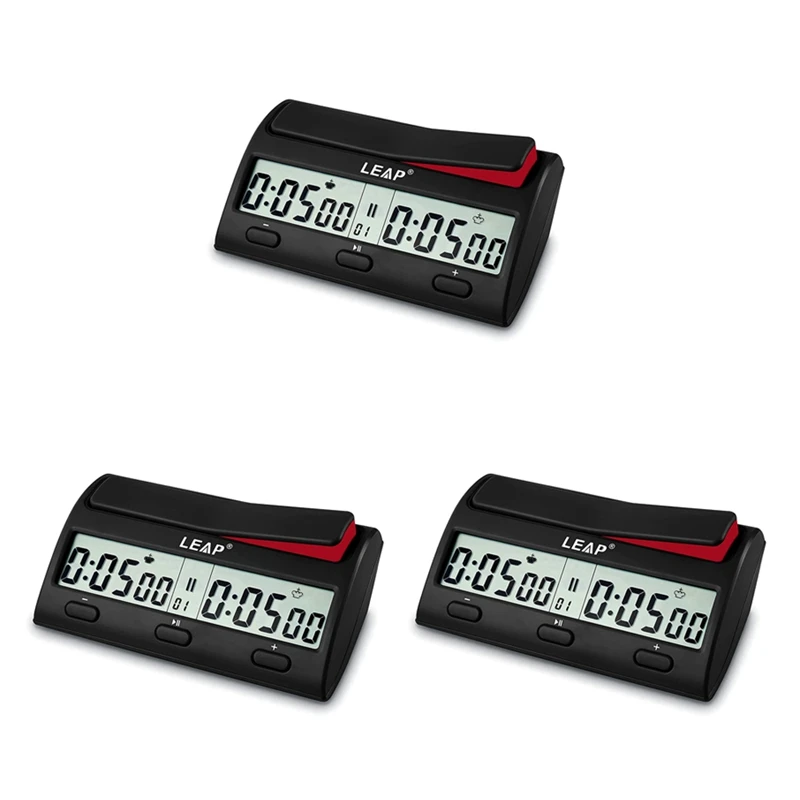 3X LEAP Chess Clock Advanced Digital Chess Timer With 7 Type 38 Timing Set Modes Professional Clock Game Timer