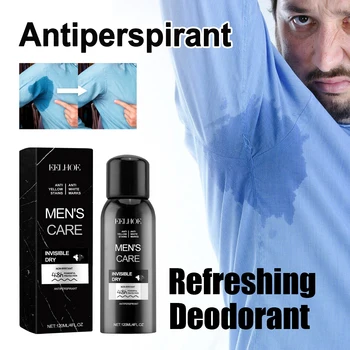 120g Men Refreshing Body Spray Underarm Sweat & Odor Control No Residues Lasting Fresh Fragrance Men's Antiperspirant Spray 1