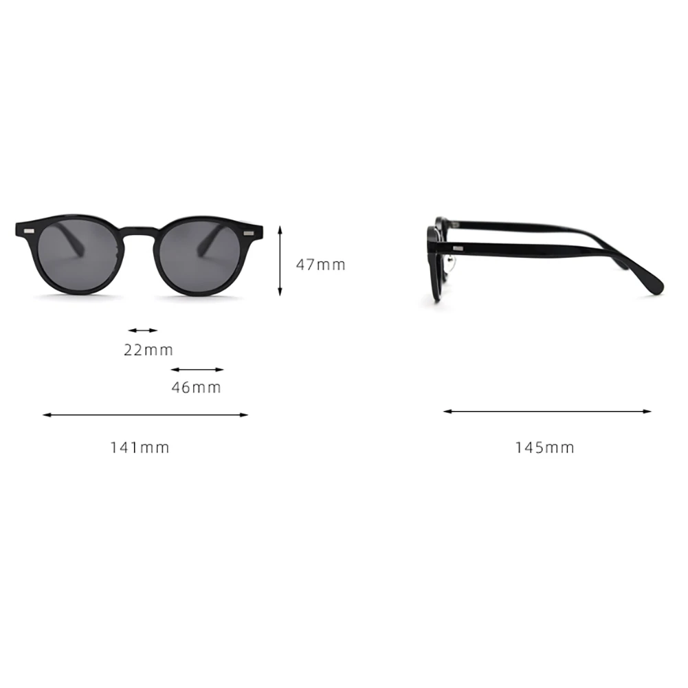 Kachawoo Lunettes De Soleil Polygone Polarisé Homme Femme - Cadre TR90 Rétro UV400