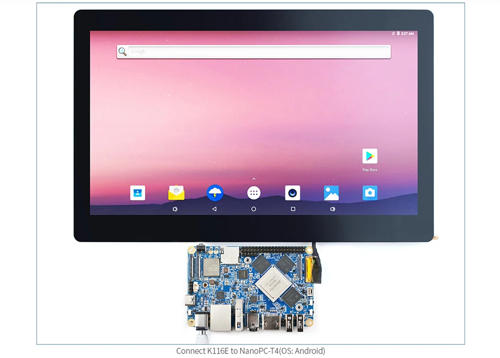 NanoPC-T4 ARM Development Board 4GB LPDDR3 RAM 16GB eMMC Rockchip RK3399 Dual-ba