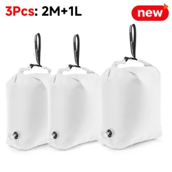 Portable Large Capacity Waterproof Vacuum Compression Bag for Travel and Business Trips (3Pcs - white - 2M1L)