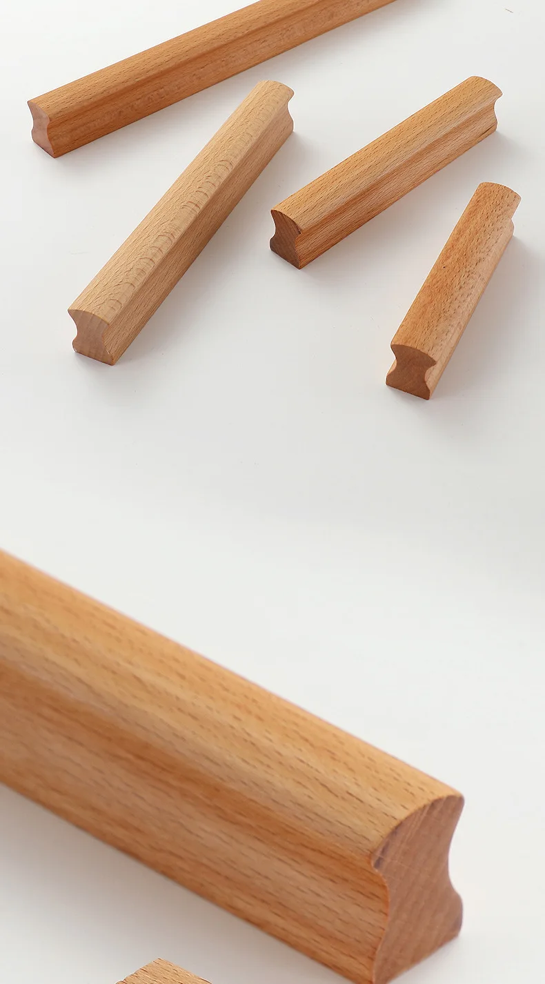 Möbelgriff aus Walnussholz, Schubladenknöpfe, Küchenschränke, lange Griffe, Schränke und Schubladen, Kommodenknöpfe, Kleiderschrankgriff – Detail 15