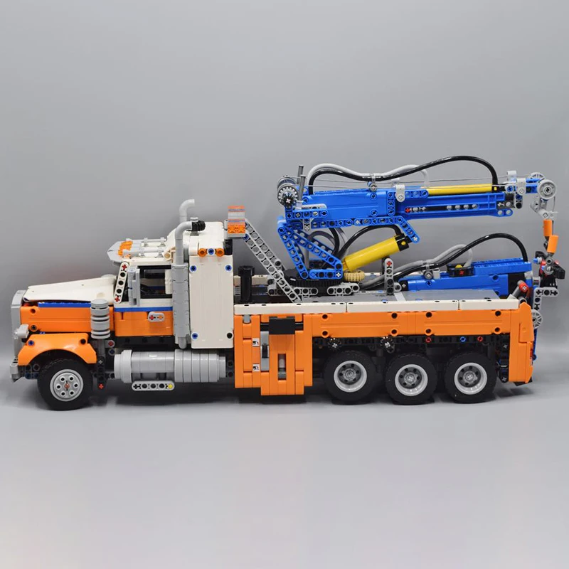 New Customed Moc Technical American Semi Truck Mod Dal 42128 Heavy-Duty Tow Truck Building Blocks Set Mattoni Giocattoli Per Bambini