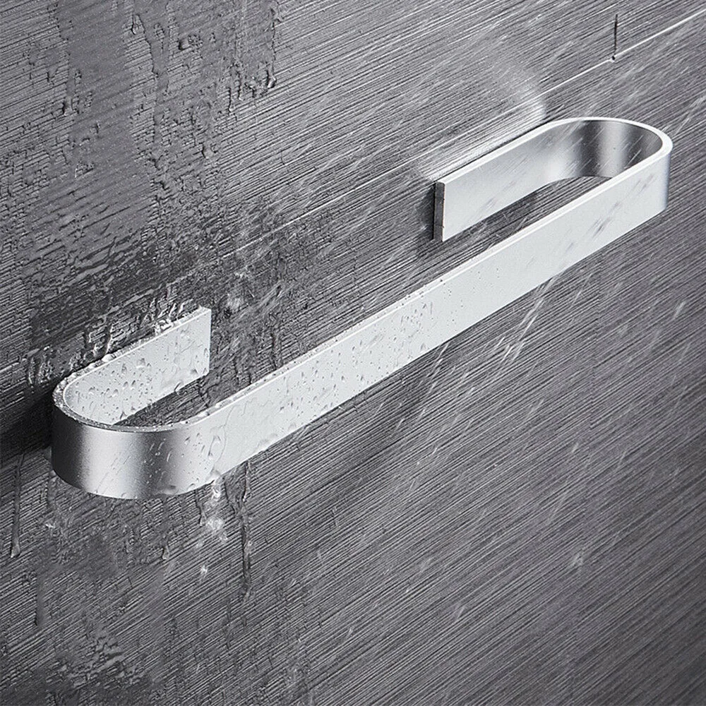 Towel Holder Bathroom s Rack Hanger Black Silver 304 Stainless Steel Wall Hanging Bar Organizer Kitchen Storage Shelf
