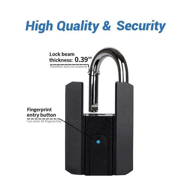 Waterproof Smart Padlock TTlock App Control Fingerprint Keyless IP67 Outdoor Biometric Tough Suitable Gym High Quality 3