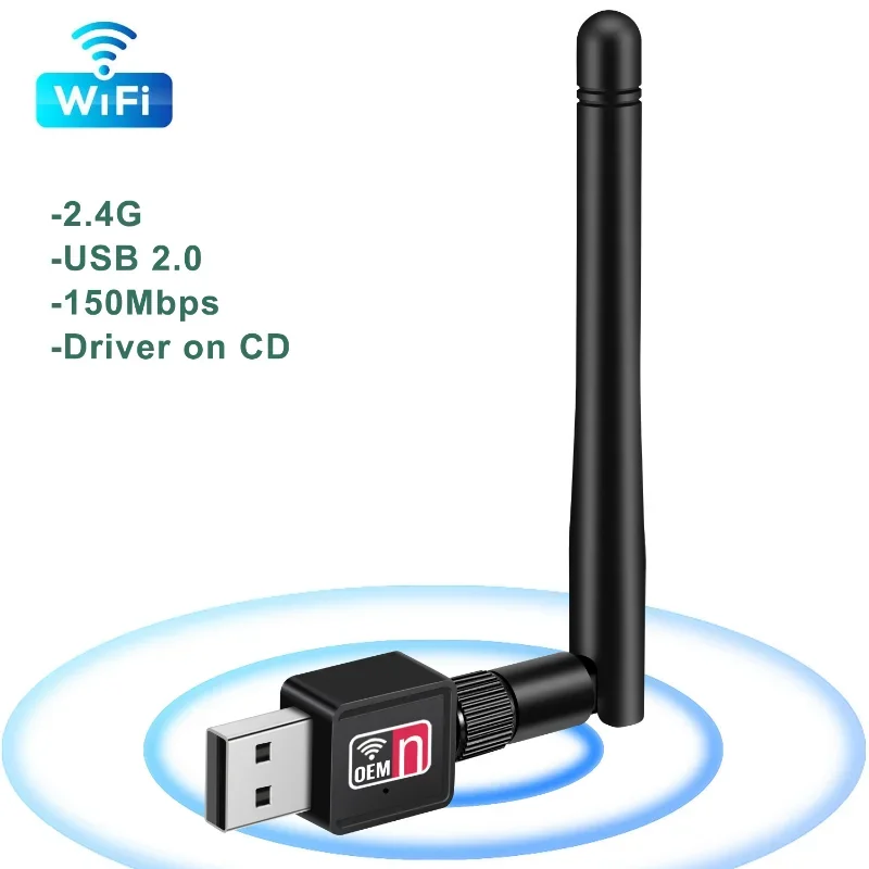 USB WiFi 150Mbps Adapter Mini 2.4G Wireless Network Card 802.11b/n/g/ac Network LAN Card Wifi Antenna Signal Receiver for PC