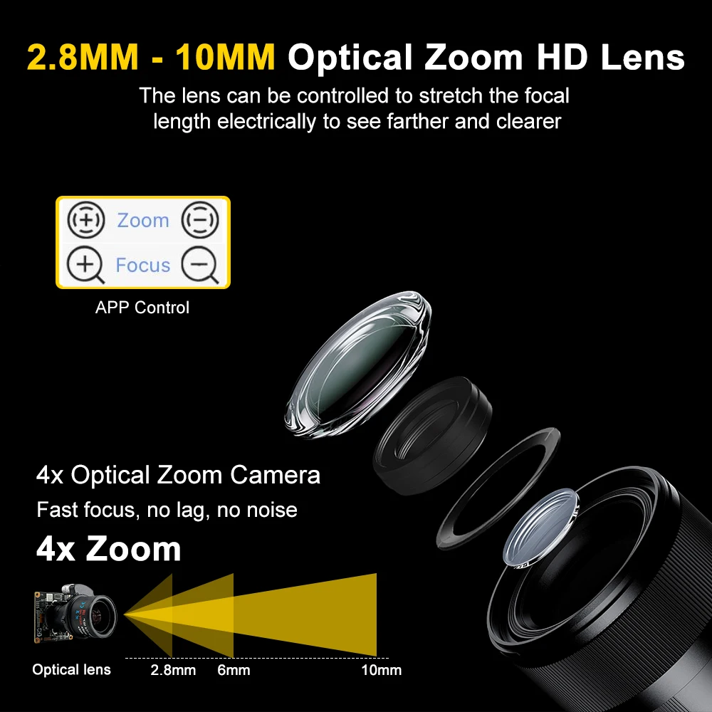 자동 초점 비디오 감시 카메라 키트, 4K, 8MP, 4x 줌, 8CH Nvr 보안 카메라 시스템, 야외 양방향 오디오 세트