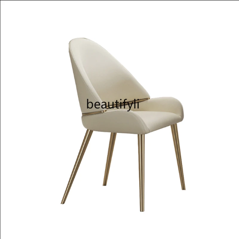 

Minimalist Light Luxury Dining Chair Home Designer Hotel Restaurant Make-up Chair Backrest Small Apartment