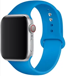 Versatile Silicone Strap - 38 40 41 mm M - L (Wave blue)