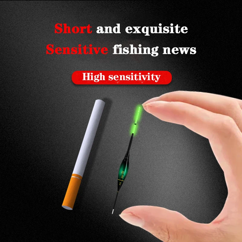 New 2-Piece Set Of Electronic Fishing Float Short Style Night LED Gravity Sensing Bite Hook Color Changing Fishing Equipment