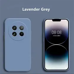 Soft Liquid Silicone Protective Phone Case with Camera Protector for Realme 12 5G (Lavender Grey)