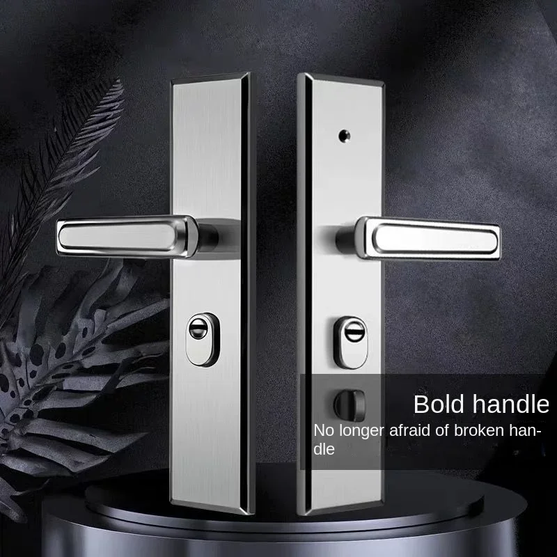 

Locks Universal Entrance Security door lock Stainless steel shinny Multifunction Anti-theft door handle lock Mechanical lock