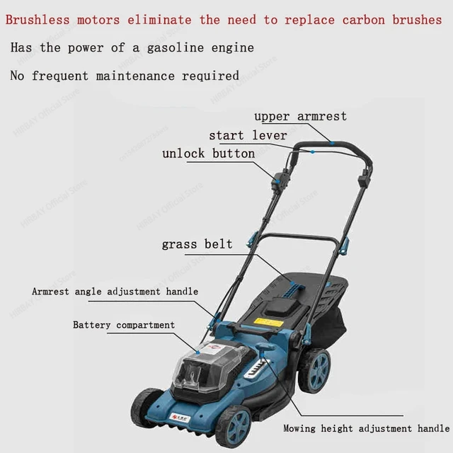 1880W Brushless Motor Electric Lawn Mower 13000RPM 36VF Li-ion Grass Trimmer Pruning Garden Power Tools With 10000mah Batteries 6 1880W Brushless Motor Electric Lawn Mower 13000RPM 36VF Li-ion Grass Trimmer Pruning Garden Power Tools With 10000mah Batteries 6