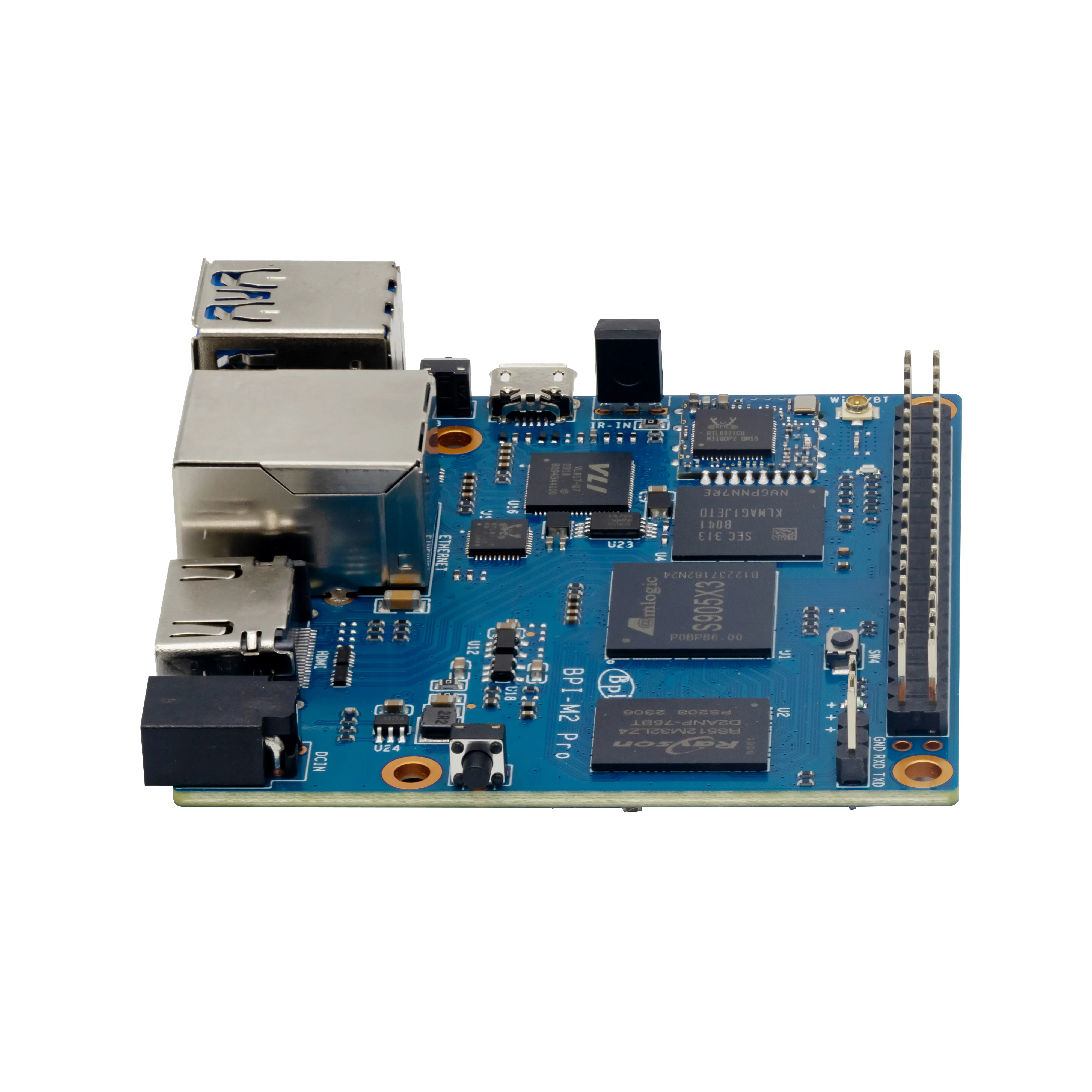 Banana pi Bpi-m2 Pro Amlogic S905x3 Quad Core Cortex-a55 Mali-g31 Placa de Demonstração 2gb Lpddr4 16gb Emmc com Wifi bt Sbc Única Placa - Imagem 4