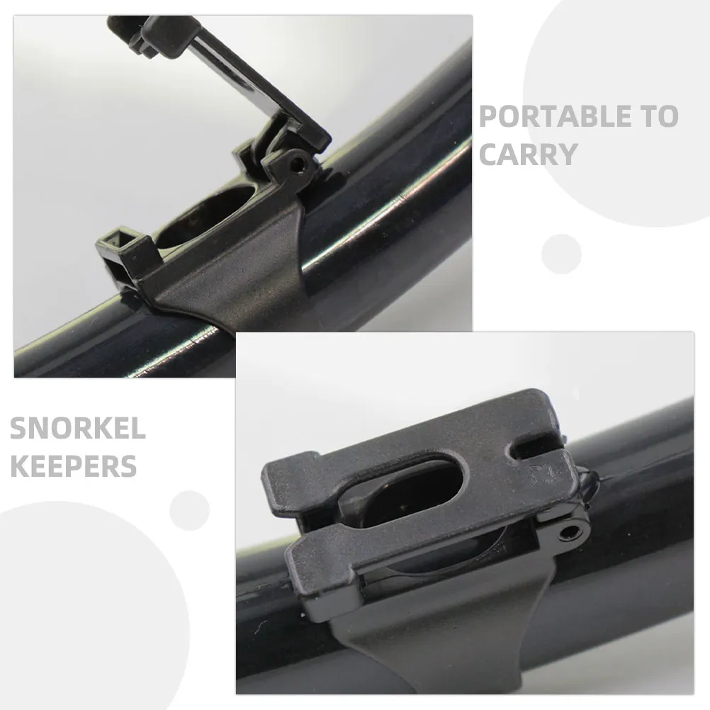 1세트 다이빙 마스크용 범용 스노클 키퍼, 조절 가능한 스냅 잠금, 재사용 가능한 실리콘 ABS 스노클 튜브 홀더, 다이빙 액세서리