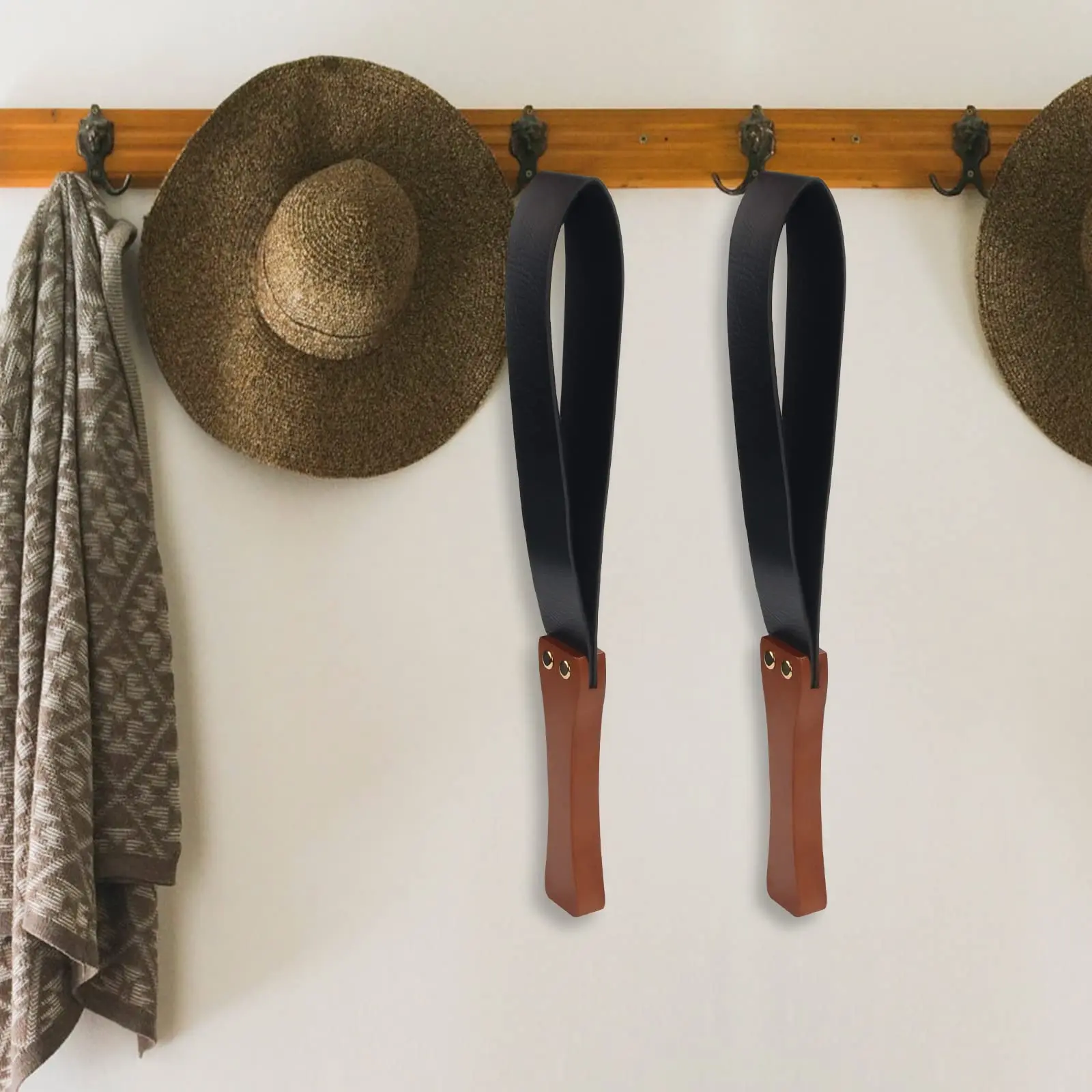 Riding Crop for Horses, Leather Paddle with Anti-Slip Wooden Handle, 19'' Equestrianism Crops 6