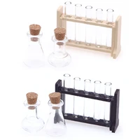 1:6/1:12 Dollhouse School Scene Miniature Laboratory Tool Measuring Cup Test Tube Rack Set Chemistry Toy Doll House Accessories 1