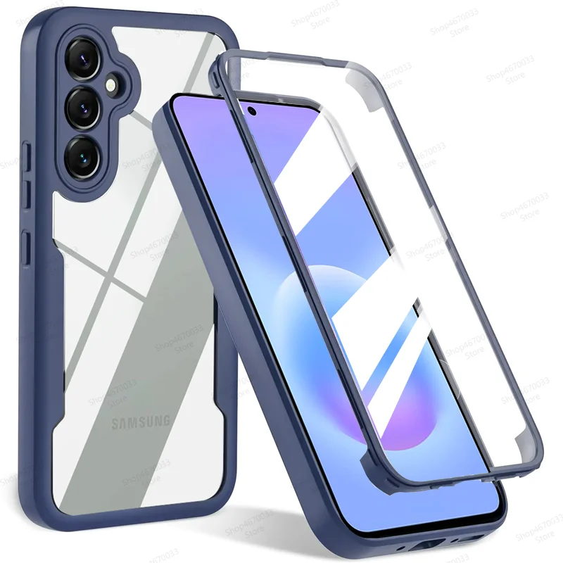 360° Shockproof Silicone Phone Case with Screen Protector Cover