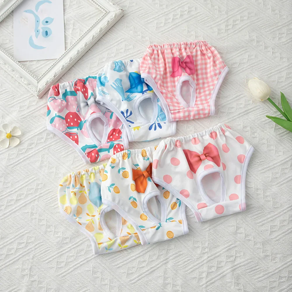 Dog Physiological Pants Pet Supplies Dog Menstrual Pants Pet Princess Panties Diaper Breathable Bow Diapers dog diapers pet diapers dog nappies