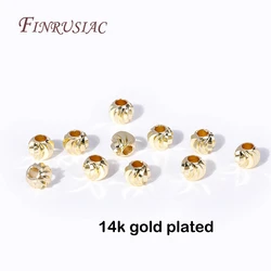 Elegant Gold - Toned Spacer Beads for Jewelry Crafting - Premium Metal Separator Beads (14K gold plated)