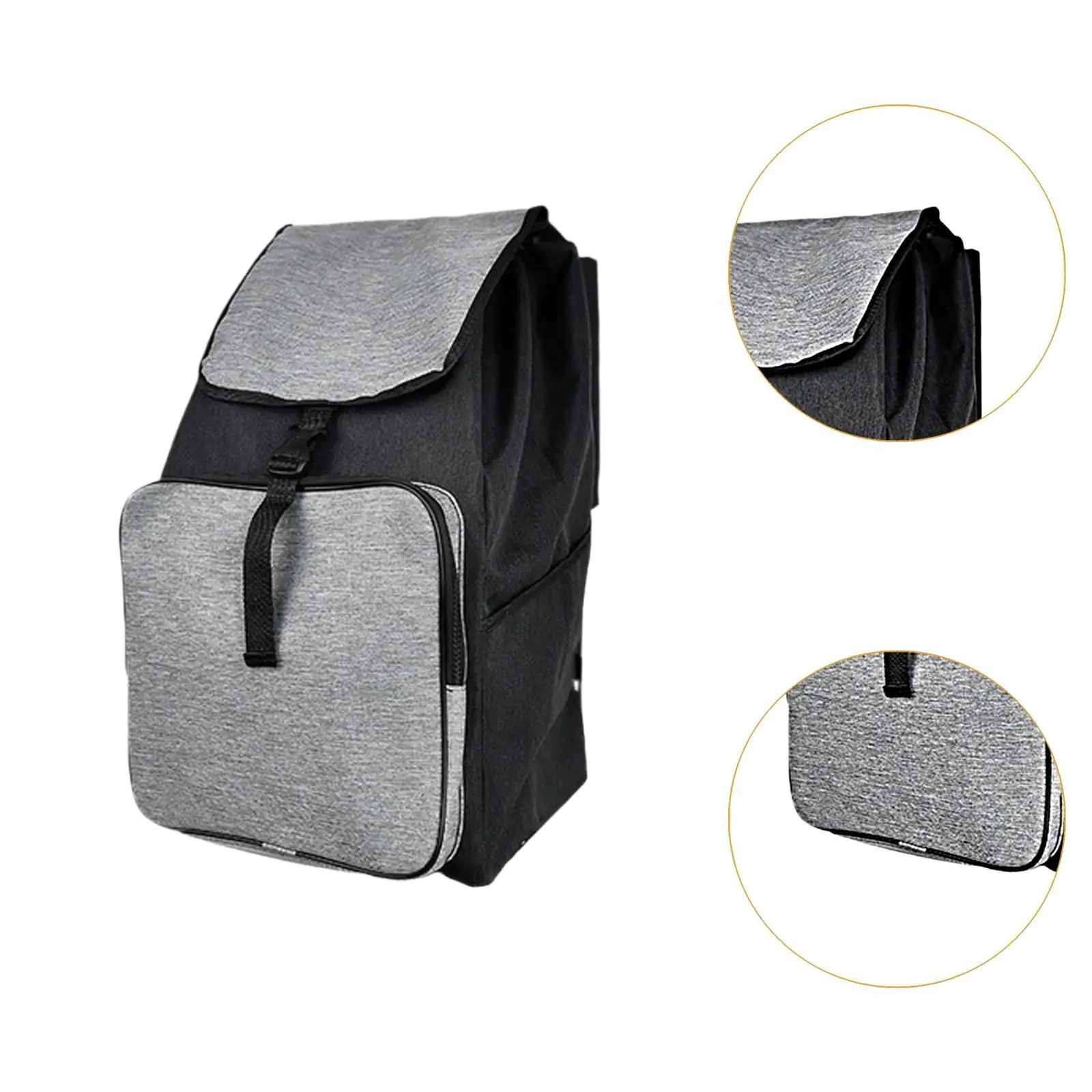 Folding Trolley Cart Storage Bag Wear Resistant Reusable for Stair Climbing Utility Cart Lightweight Accessory 20x13x8.6inch