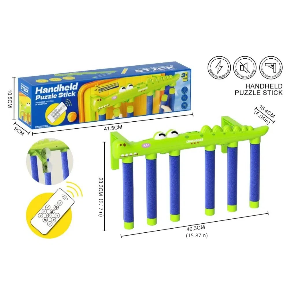 Crocodile Challenge Falling Sticks Game Quick Reaction Exercise Prop Eye And Hand Grabbing Stick Parent-Child Octopus