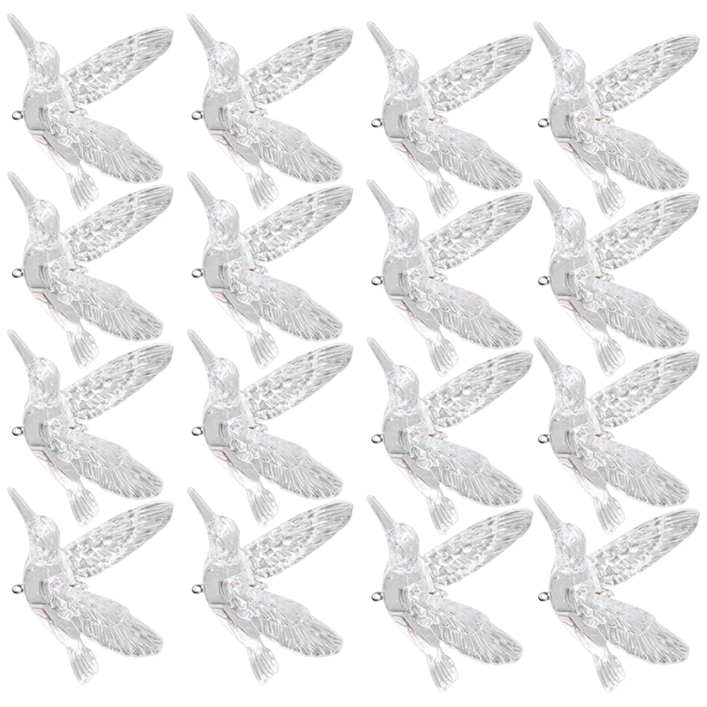 

20Pcs Flying Transparent Bird Vases Vases Home Decorative Ceiling Hanging Hummingbirds Wedding Vases Vases Home Decoration