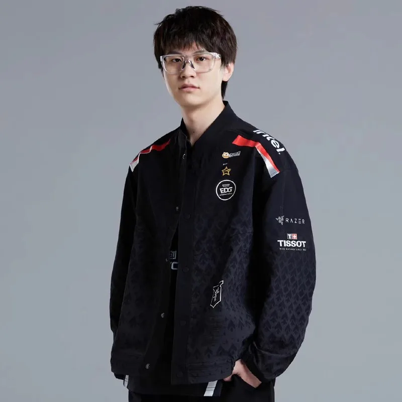 

EDG New Spring Autumn Black Jacket 2023 Game LOL LPL Players E-Sport Team Uniform Coat Jersey Women Men College Clothes