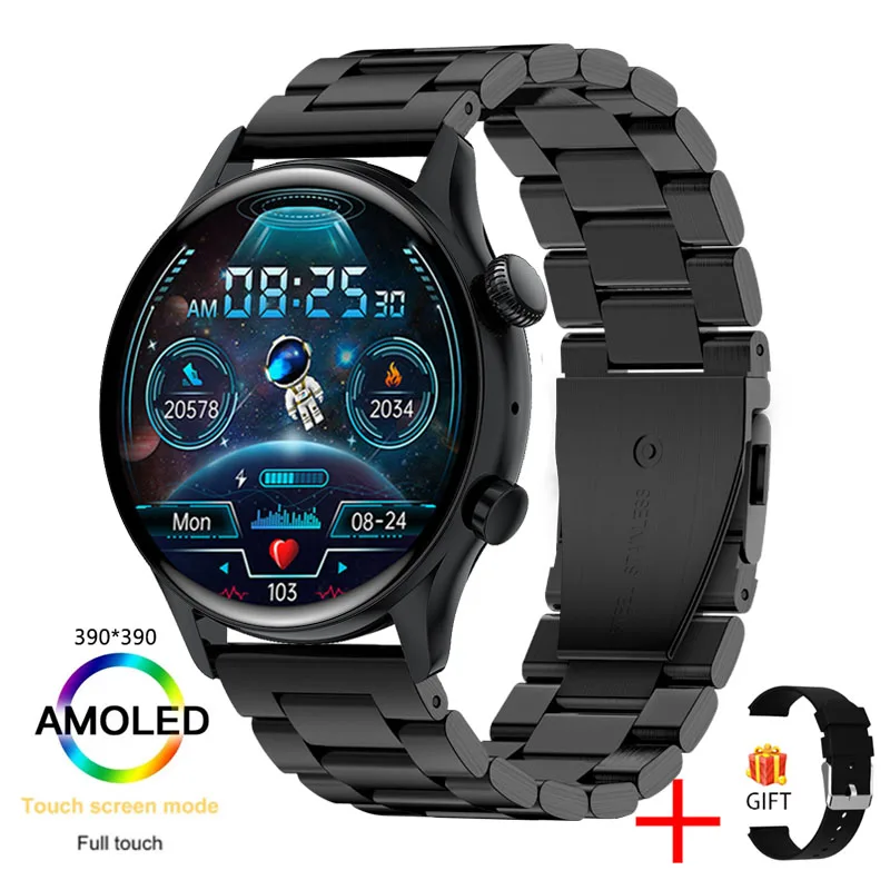 1.36 inch AMOLED Smart Watch 390*390 Screen Always Display The Time Bluetooth Call NFC Smartwatch IP68 Waterproof Sport Clock 
