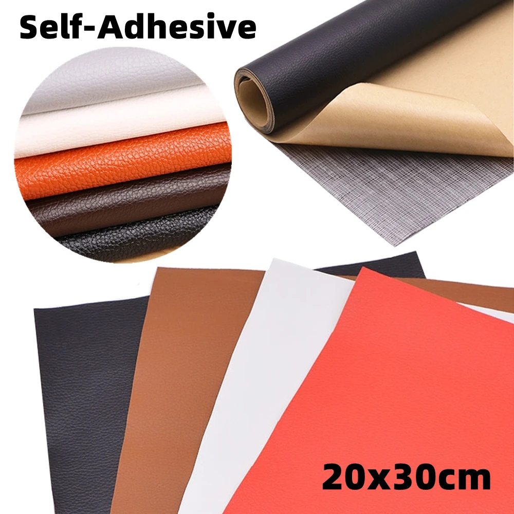 Leather Repair Patch(black 5pcs), Leather Patch Kit, Self Adhesive Leather,  Self Adhesive Leather Patch, For Sofa, Car Seat, Furniture, Jacket 10x20cm