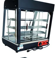Commercial Hamburger Warming Cabinet Drawer Display Cabinet Constant Temperature Heating Warm Arc Double Door Equipment 2