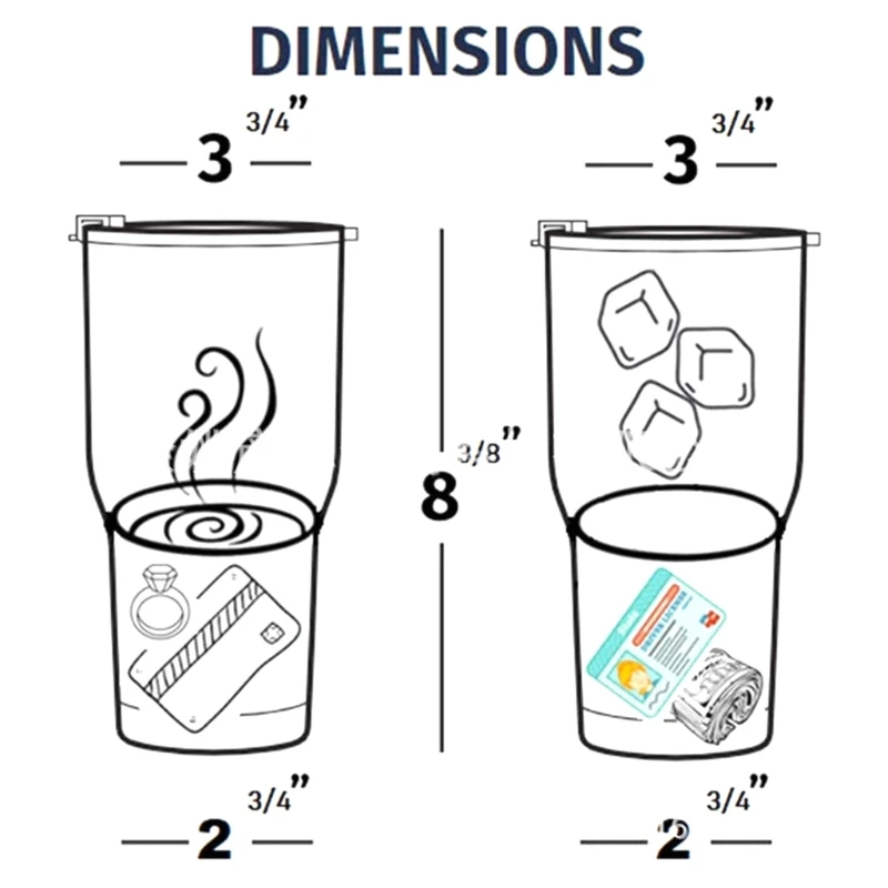 Portable Vacuum Insulated Tumbler with Large Stash Space Double Walled Drink Container with Concealed Stash Area Drinking Bottle 5