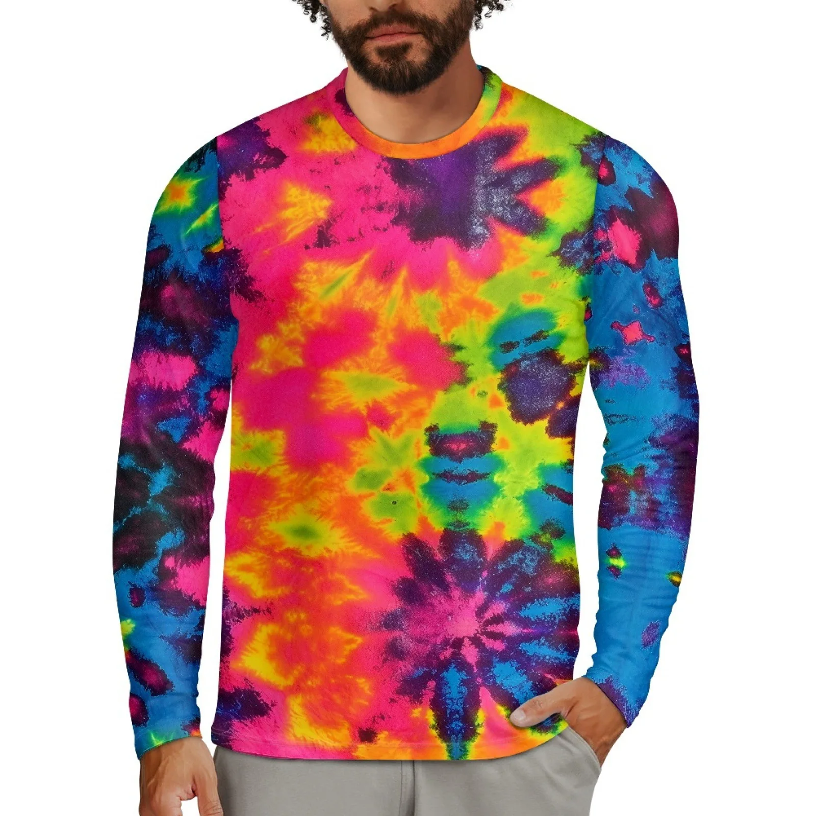 Tie Dye Long Sleeve T Shirt Streetwear