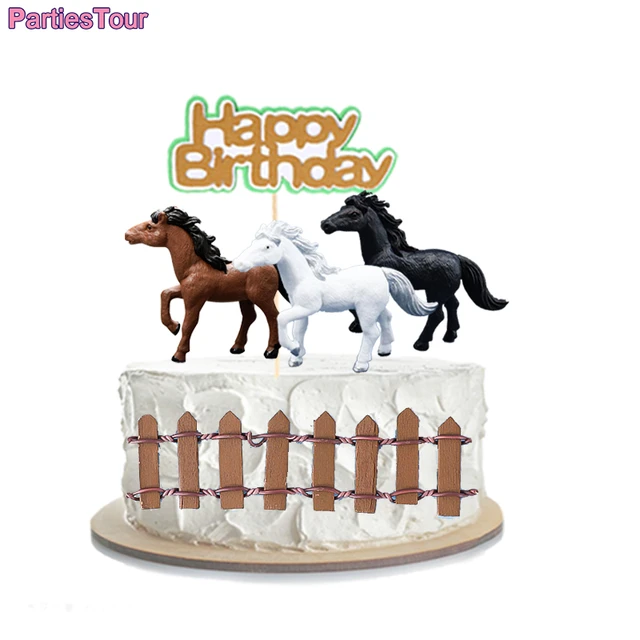 Decoración de fiesta de cumpleaños de caballo vaquero occidental,  decoración de fiesta de cumpleaños para niños, tema de carreras de  caballos