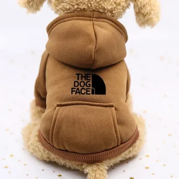 Suéter de otoño e invierno con bolsillo de vaquero, ropa de dos patas, ropa deportiva para mascotas, suministros de ropa para perros y gatos