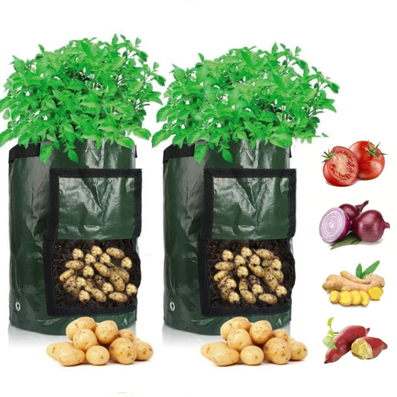 

Potato Grow Bag PE Vegetable Onion Plant Bag with Handle Thickened Garden Carrot Taro Peanut Growing Bag