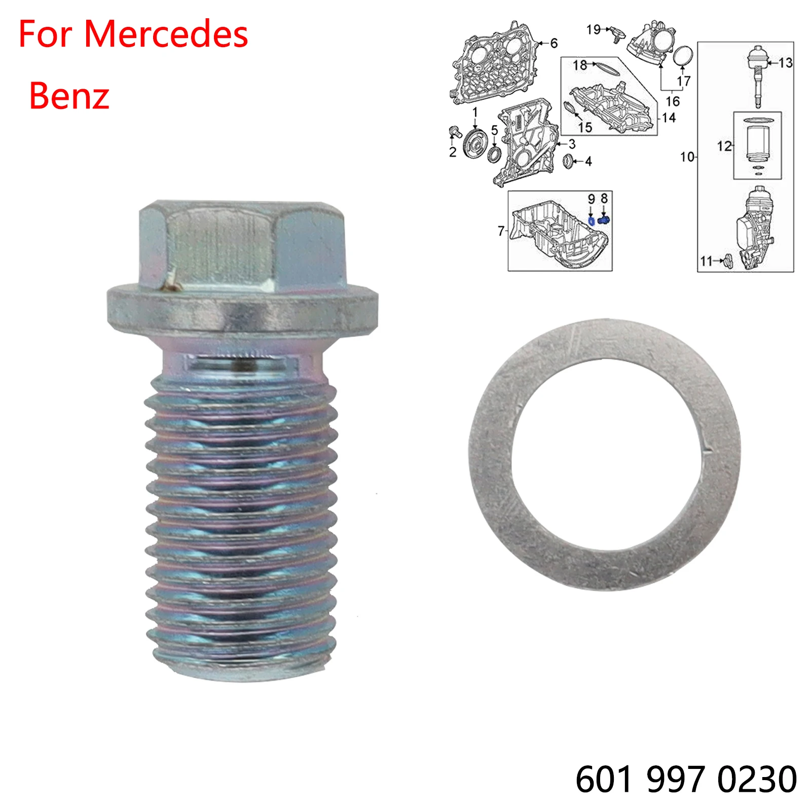 Motor Öl Ölwanne Drain Schraube Stecker Washer Für Mercedes Benz 