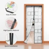 Thermal insulation door curtain - magnetic warm for winter door wind and cold suitable for air-conditioned rooms 3